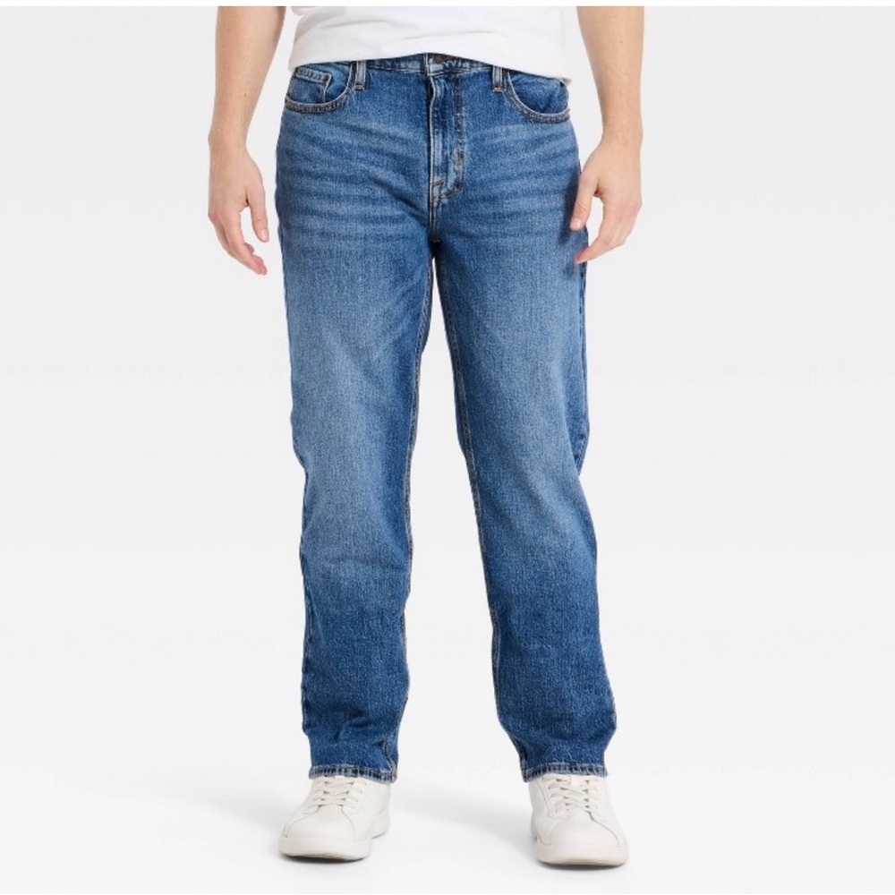 NWT Goodfellow & Co Straight Fit Jeans Medium Wash Sz 36X30